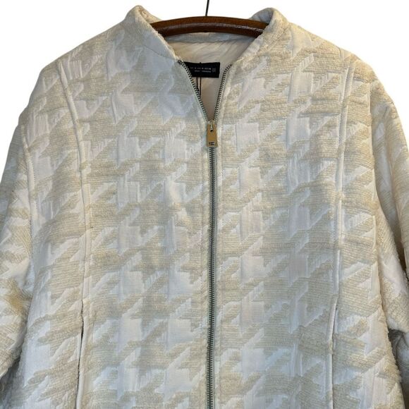 ZARA Vintage Quilted Cream Sherpa Jacket NWT - Picture 3 of 15